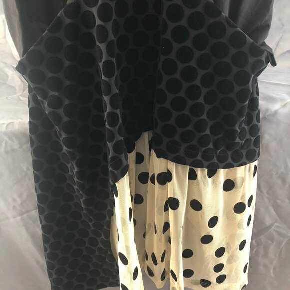 Alembika Black Maxi Cream Netting Lagenlook Dress size 3 (Medium) - Picture 5 of 5